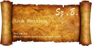Szuk Bettina névjegykártya